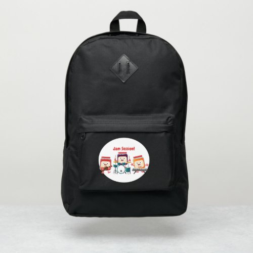 Cute jam session cartoon musician humour port authority backpack