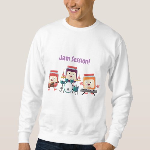 Cute jam session cartoon musician humour sweatshirt