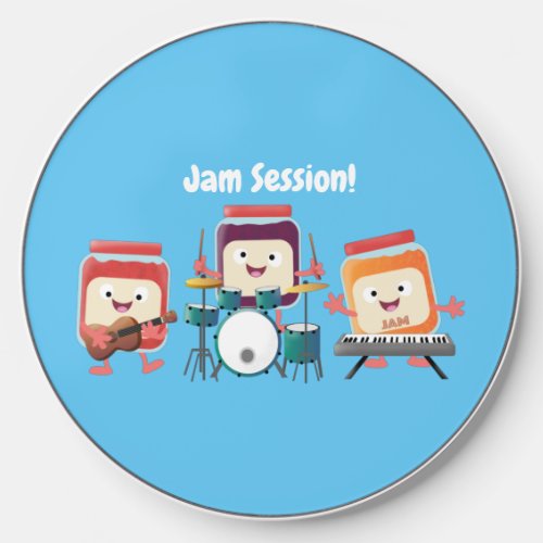 Cute jam session cartoon musician humour wireless charger 