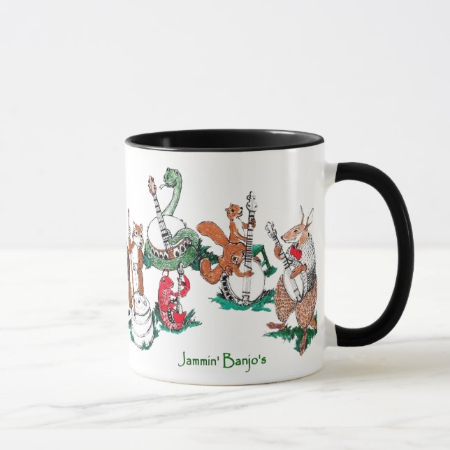 Cute Jammin' Banjo's Whimsical Wildlife Mug (Right)