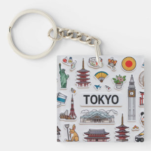 Cute Japan Icons: Sticker Pack Adventure Keychain