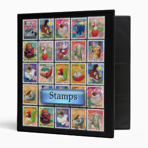 Cute Japan Year of Animal Stamp Pattern Binder