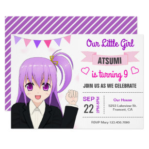 Anime Birthday Invitations 10