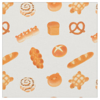 Cute Japanese Bakery Breads Cozy Aesthetic Fabric