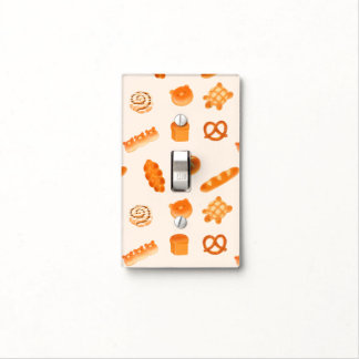 Cute Japanese Bakery Breads Cozy Aesthetic Light Switch Cover