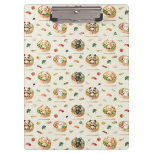 Cute Japanese Bear Bento Box Clipboard