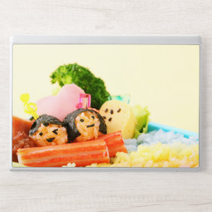 Cute Japanese Bento Box Photo, Kawaii Onigiri Rice HP Laptop Skin