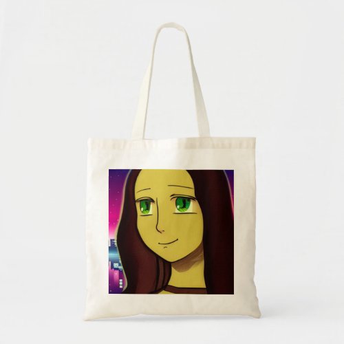 Cute Japanese Cartoon Comic Style Mona Lisa Japan Tote Bag