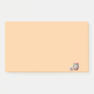 Cute Japanese Daruma Logo with Puppy Love - Zazzle Post-it Notes