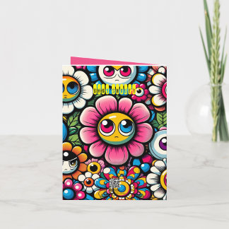 cute japanese floralwith faces girlbabyshower invitation