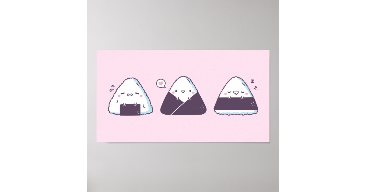 Kawaii Japanese Bento Box Sushi Poster for Sale by rustydoodle