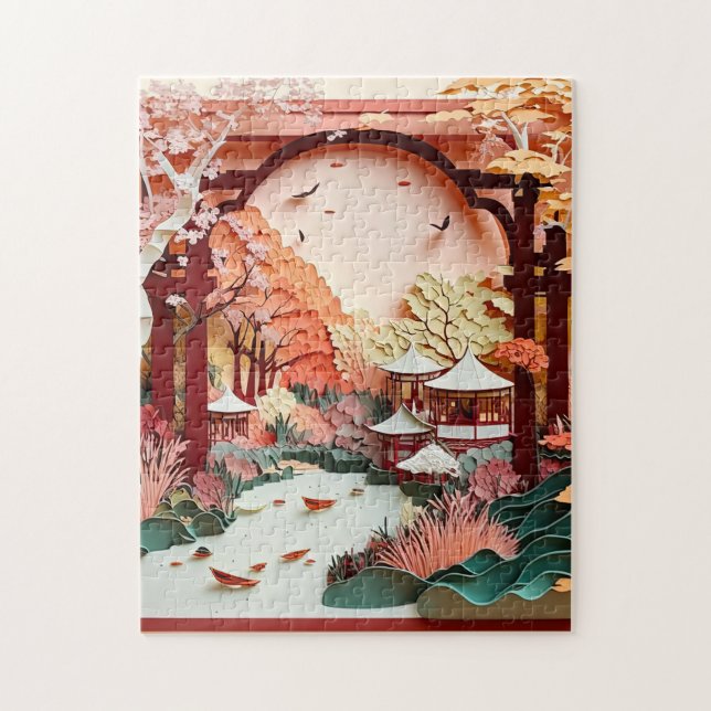 Cute Japanese Garden lovers Jigsaw Puzzle (Vertical)