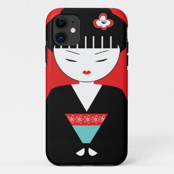Cute Japanese Geisha Girl Iphone 5/5s Case by mazarakes at Zazzle