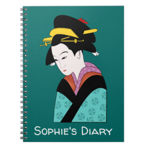 Cute Japanese Geisha Notebook