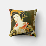 Cute Japanese Girl Throw Pillow at Zazzle