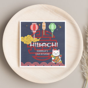 Cute Japanese Hibachi Dinner Birthday Party Napkins