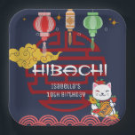 Cute Japanese Hibachi Dinner Birthday Party  Paper Plates<br><div class="desc">Cute Japanese hibachi birthday party paper plates.</div>