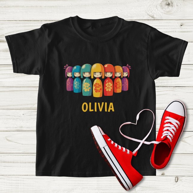 Cute Japanese Kokeshi Dolls  T-Shirt (Creator Uploaded)