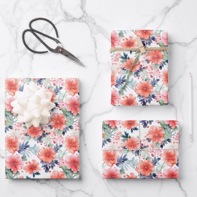 Cute Japanese pattern tiled party  Wrapping Paper Sheets (Front)
