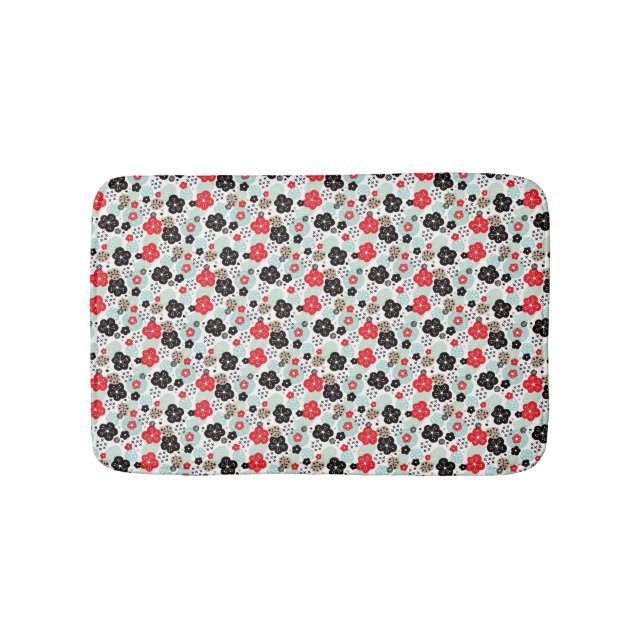 Cute Japanese patterns design Bath Mat (Front)