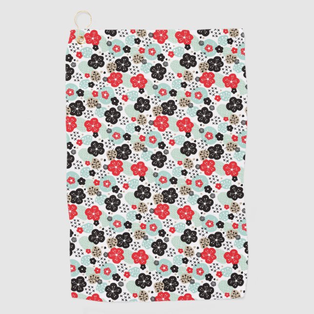 Cute Japanese patterns design Case-Mate iPhone Cas Golf Towel (Front)