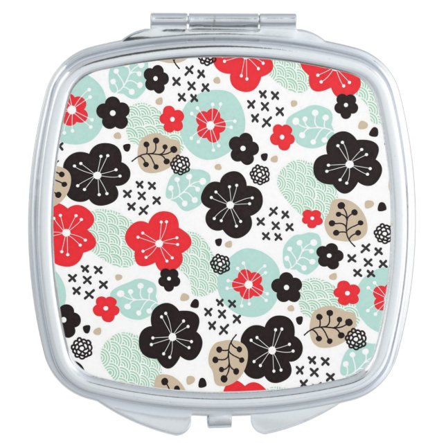 Cute Japanese patterns design Compact Mirror (Front)
