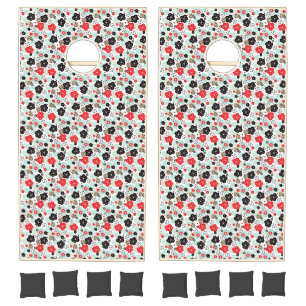 Cute Japanese patterns design Cornhole Set