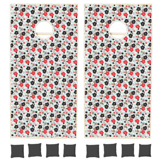 Cute Japanese patterns design Cornhole Set (Set)