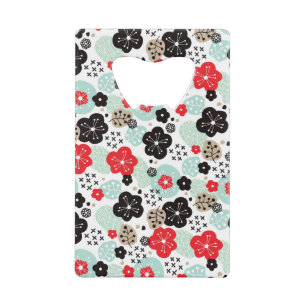 Cute Japanese patterns design Credit Card Bottle Opener