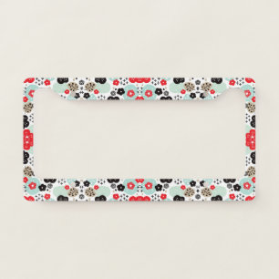 Cute Japanese patterns design License Plate Frame