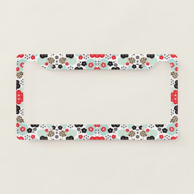 Cute Japanese patterns design License Plate Frame (Front)