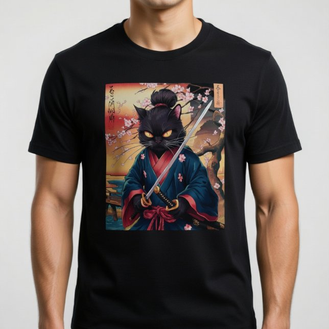 Cute Japanese Samurai Cat  T-Shirt (Creator Uploaded)