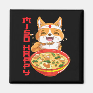 Cute Japanese Shiba Inu Dog Miso Soup Magnet