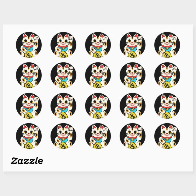 Cute Japanese stickers - lucky cat (Sheet)