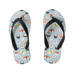 Cute Japanese Sushi Kid's Flip Flops