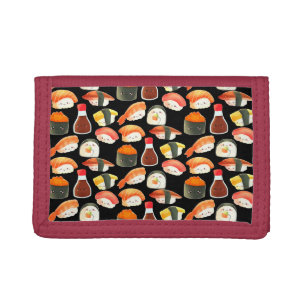 Cute Japanese Sushi Trifold Wallet