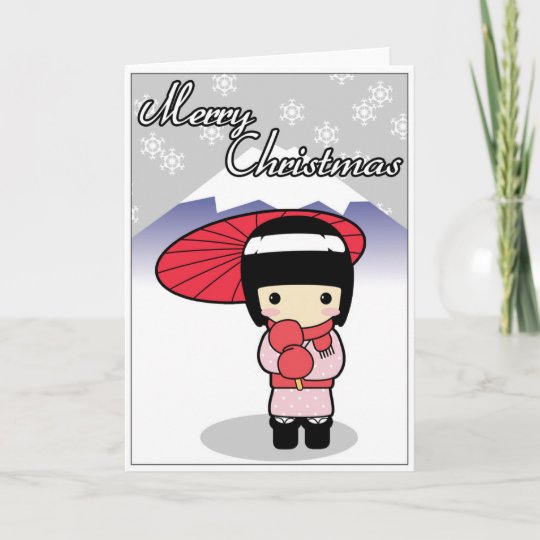 Cute Japanese themed Christmas card | Zazzle.com