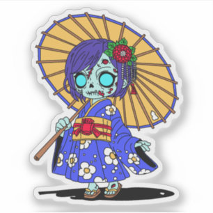 Cute Japanese Zombie Sticker