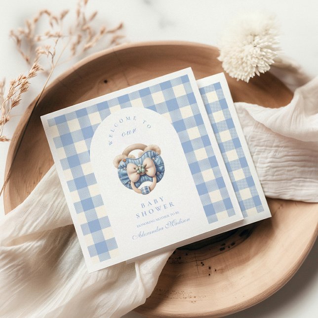 Cute Jean Baby Denim Baby Shower Napkins (Creator Uploaded)