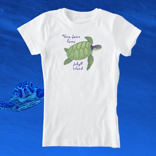 Cute Jekyll Island Florida Sea Turtle T_Shirt