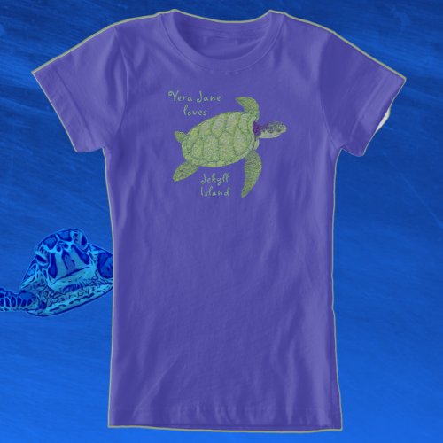 Cute Jekyll Island Florida Sea Turtle T_Shirt