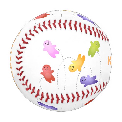 Cute jelly babies candy sweets cartoon baseball