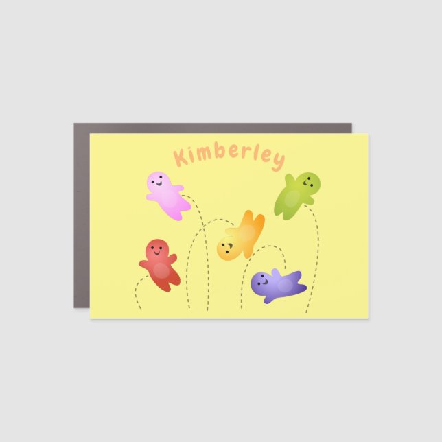 Cute jelly babies candy sweets cartoon car magnet (Front)