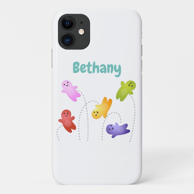 Cute jelly babies candy sweets cartoon Case-Mate iPhone case (Back)
