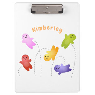 Cute jelly babies candy sweets cartoon clipboard