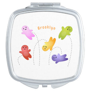 Cute jelly babies candy sweets cartoon compact mirror