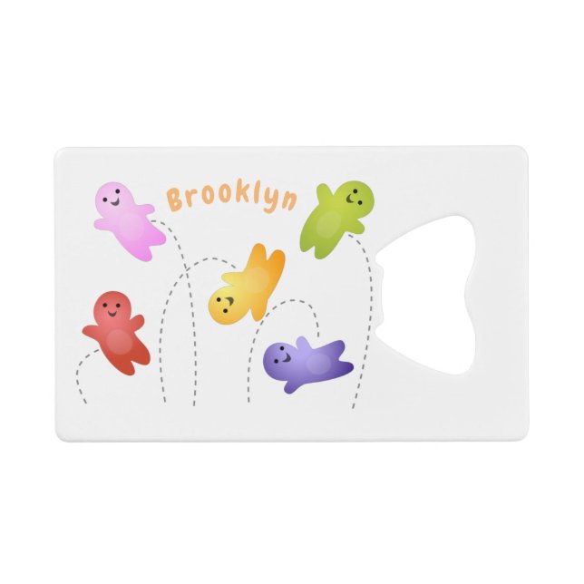 Cute jelly babies candy sweets cartoon credit card bottle opener (Front (Horizontal))