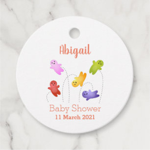 Cute jelly babies candy sweets cartoon favor tags