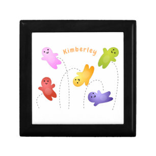 Cute jelly babies candy sweets cartoon gift box