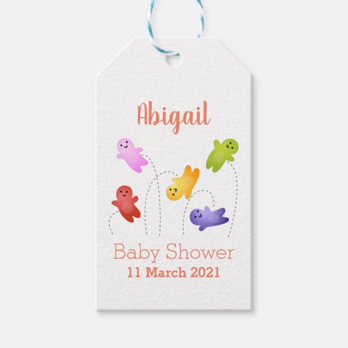 Cute jelly babies candy sweets cartoon  gift tags